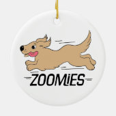 Hunde Zoomies Keramik Ornament (Hinten)