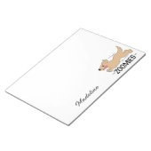 Hunde Zoomies Personalisiert Notizblock (angewinkelt)