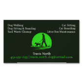 Hunde zu Fuß Haustier Sitzen Magnetische Visitenkarte (Vorderseite)