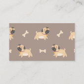 Hunde zu Fuß Haustiere Sitting Services Mops Visitenkarte (Rückseite)