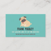 Hunde zu Fuß Haustiere Sitting Services Mops Visitenkarte (Vorderseite)