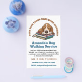 Hunde zu Fuß Haustiere sitzen Kleinunternehmen Flyer (Einzeln)