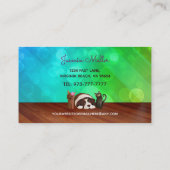 Hunde zu Fuß Haustiere Sitzen Visitenkarten Visitenkarte (Rückseite)