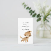 Hunde zu Fuß Haustiere Sitzplatz Visitenkarte (Stehend Vorderseite)