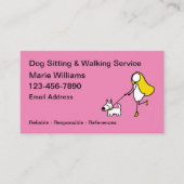 Hunde zu Fuß und Hunde sitzen Visitenkarten Visitenkarte (Vorderseite)