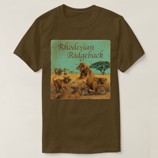 Hunde züchten die Rhodesian Ridgeback T-Shirt (Design vorne)