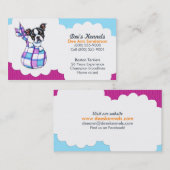 Hunde Züchter Boston Terrier Puppy Blue Plum Visitenkarte (Vorne/Hinten)