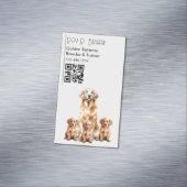 Hunde Züchter Trainer Golden Retriever QR Code Magnetische Visitenkarte (Beispiel)