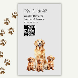 Hunde Züchter Trainer Golden Retriever QR Code Magnetische Visitenkarte