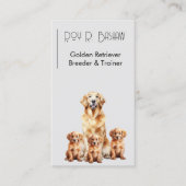 Hunde Züchter Trainer Golden Retriever QR Code Visitenkarte (Vorderseite)