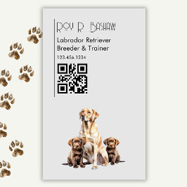 Hunde Züchter Trainer Labrador Retriever QR Code Magnetische Visitenkarte