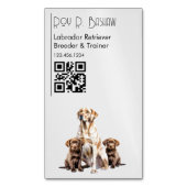 Hunde Züchter Trainer Labrador Retriever QR Code Magnetische Visitenkarte (Vorderseite Vertikal)