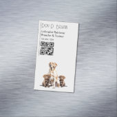 Hunde Züchter Trainer Labrador Retriever QR Code Magnetische Visitenkarte (Beispiel)