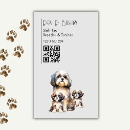 Hunde Züchter Trainer Shih Tzu Pet QR Code Canine Magnetische Visitenkarte