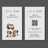 Hunde Züchter Trainer Shih Tzu Pet QR Code Canine Visitenkarte