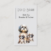 Hunde Züchter Trainer Shih Tzu Pet QR Code Canine Visitenkarte (Vorderseite)