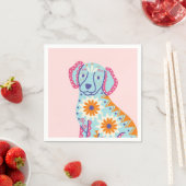 Hunde Zucker Schädeltag der toten rosa Neapel Serviette (Beispiel)