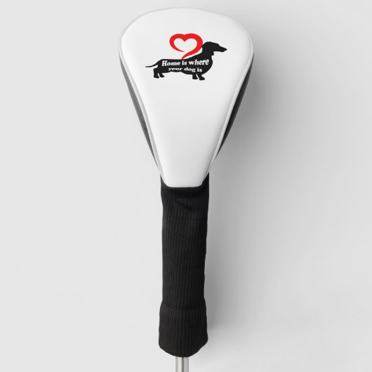 Hunde Zuhause Golf Headcover (Vorderseite)
