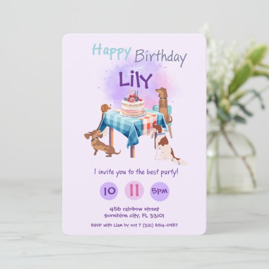 Hunde zum Geburtstag (Stehend Vorderseite)