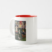 Hunde Zweifarbige Tasse (Vorderseite Links)