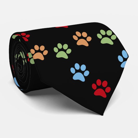 Hundeabdruck Krawatte (Gerollt)