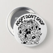 Hundeadoption-Rettungstaste Button (Vorne & Hinten)