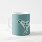 HUNDEanatomie-RÖNTGENSTRAHL-TIERARZT-KNOCHEN Kaffeetasse (Vorderseite Links)