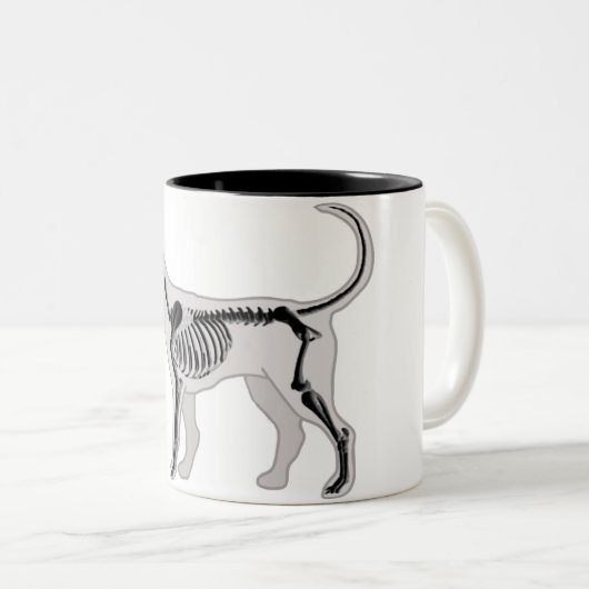 HUNDEanatomie-RÖNTGENSTRAHL-TIERARZT Zweifarbige Tasse (VorderseiteRechts)