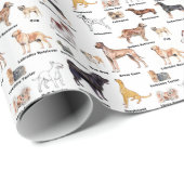 Hundearten Verpackung Geschenkpapier (Rolleneckpunkt)