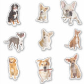 Hundeaufkleber Aufkleber (Vorderseite)