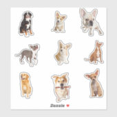 Hundeaufkleber Aufkleber (Blatt)