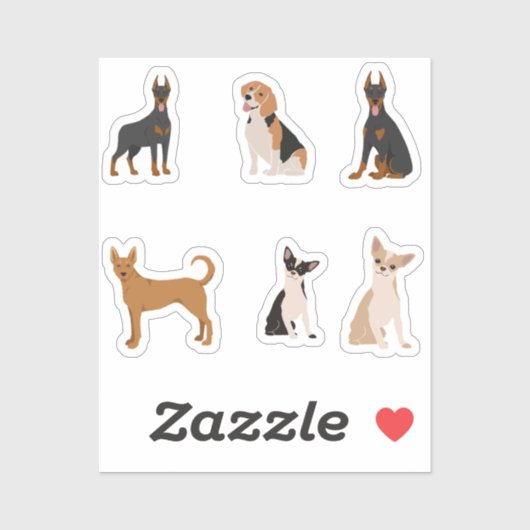 Hundeaufkleber Aufkleber (Blatt)