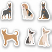 Hundeaufkleber Aufkleber (Vorderseite)