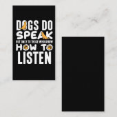 Hundeausbilder Pater Lover Animal Welppy Friend Visitenkarte (Vorne/Hinten)