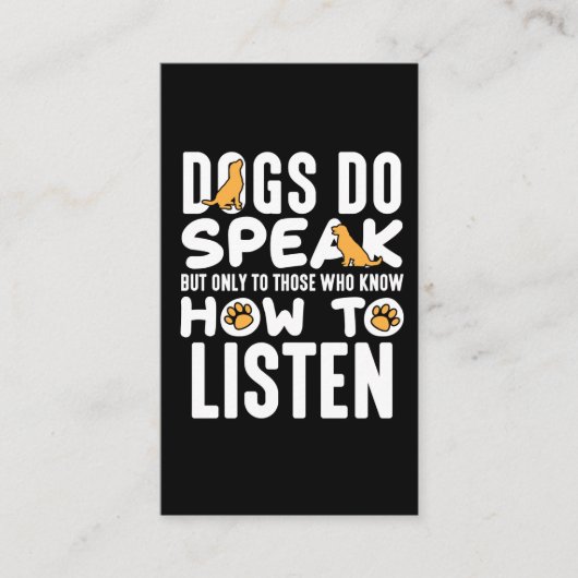 Hundeausbilder Pater Lover Animal Welppy Friend Visitenkarte (Vorderseite)