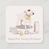 Hundeausbilder-Visitenkarte Quadratische Visitenkarte (Vorderseite)