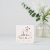 Hundeausbilder-Visitenkarte Quadratische Visitenkarte (Stehend Vorderseite)