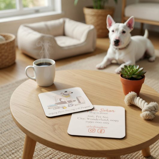 Hundeausbilder-Visitenkarte Quadratische Visitenkarte