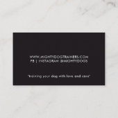 Hundeausbilder-Visitenkarte Visitenkarte (Rückseite)