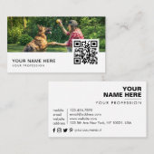 Hundeausbilder Visitenkarten QR Code Visitenkarte (Vorne/Hinten)