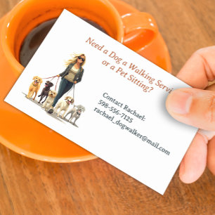 Hundeausführen Haustiersitten Visitenkartenvorlage Visitenkarte