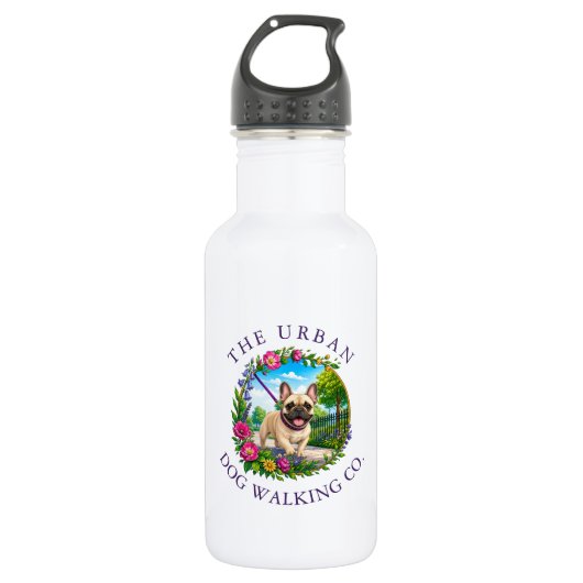 Hundeausführer 532ml Wasserflasche - Französische  (Vorderseite)