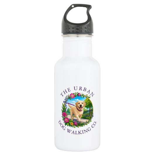 Hundeausführer 532ml Wasserflasche - Labrador (Vorderseite)