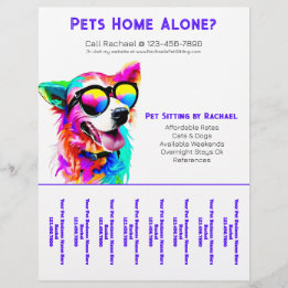 Hundeausführer Haustiersitting personalisiertes Tr Flyer