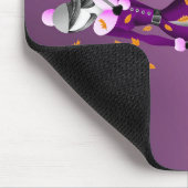 Hundeausführer Herbstblätter Lila Mousepad (Ecke)