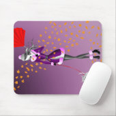 Hundeausführer Herbstblätter Lila Mousepad (Mit Mouse)
