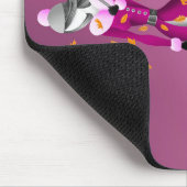 Hundeausführer Herbstblätter Rosa Mousepad (Ecke)