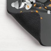 Hundeausführer Herbstblätter Schwarz  Mousepad (Ecke)