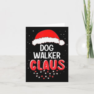 Hundeausführer Weihnachtsmann Weihnachten passende Karte