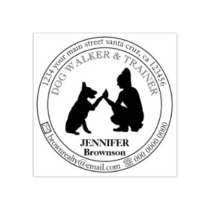 Hundeausführertrainer-Club Pet Sitting Gummistempel